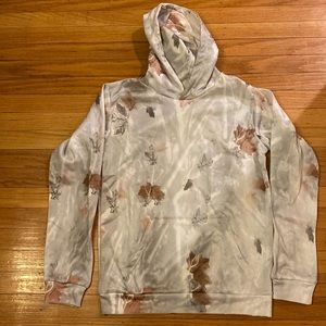 Leaf pattern hoodie XS